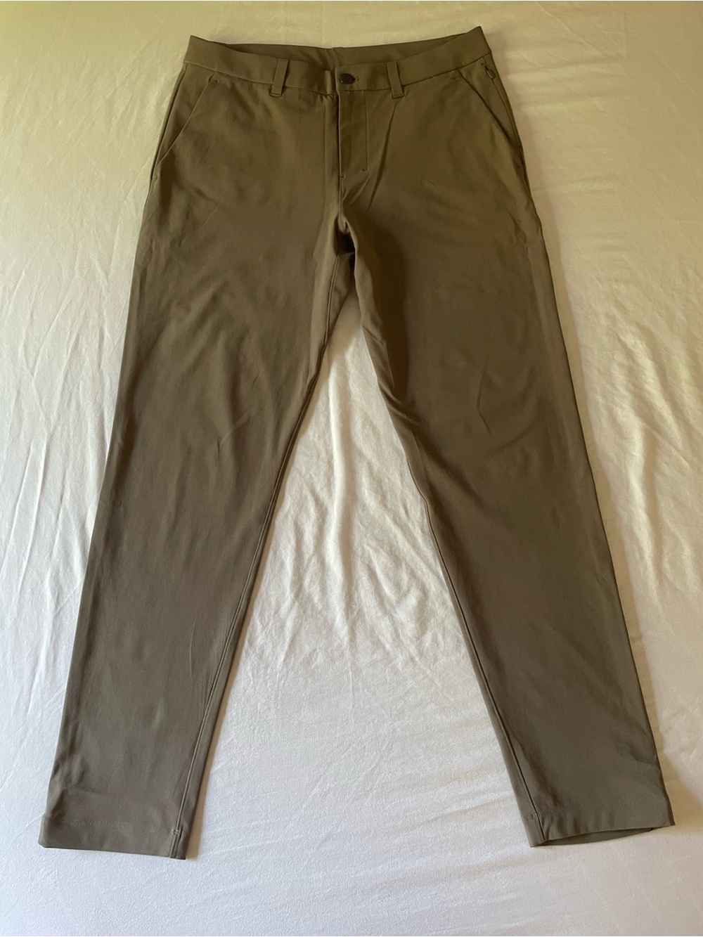 Lululemon ABC Slim-Fit Trouser 32L Dark Khaki Warpstreme